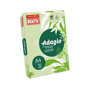 Resma 500 Fls Papel A4 Rey Adagio 80g Verde Esmeralda/Vivo 81